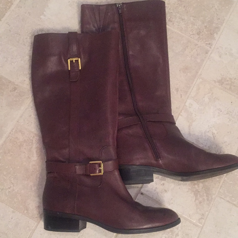 Ralph Lauren brown leather boots